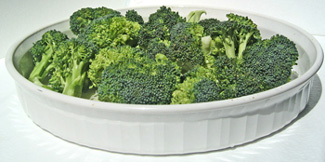 fresh broccoli heads