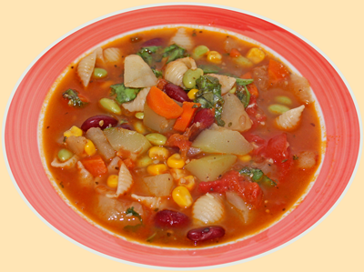 delicious bowl of minestrone soup