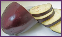 sliced eggplant