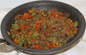 Filling for Mushooms cooked in pan